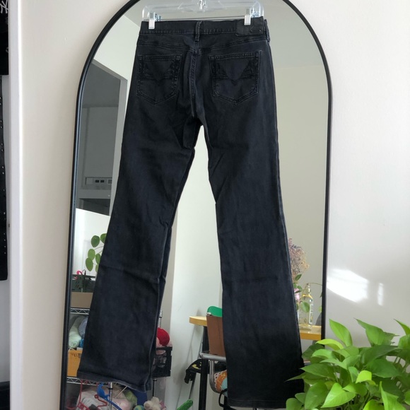 Diesel Ramys Black Denim Boot Flare Stretch Jeans - Picture 3 of 9